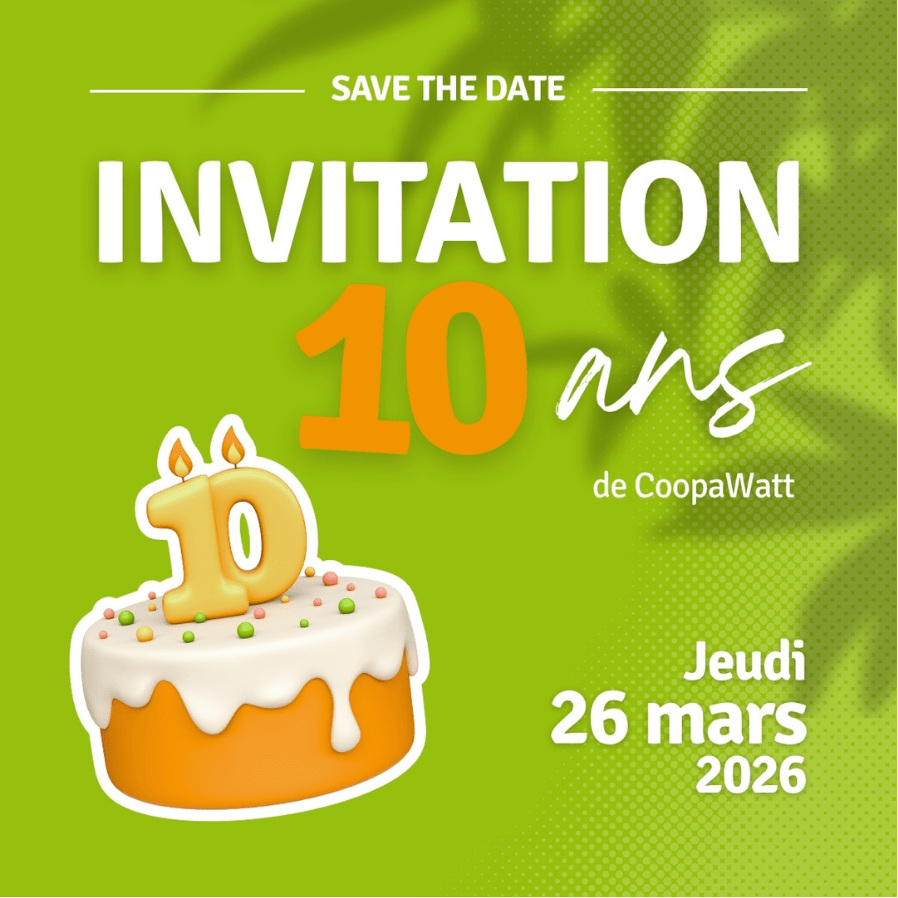 Invitation aux 10 ans de CoopaWatt le jeudi 26 mars 2026